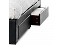 3ft Latino Black Faux Leather 2 Drawer Bed Frame 5